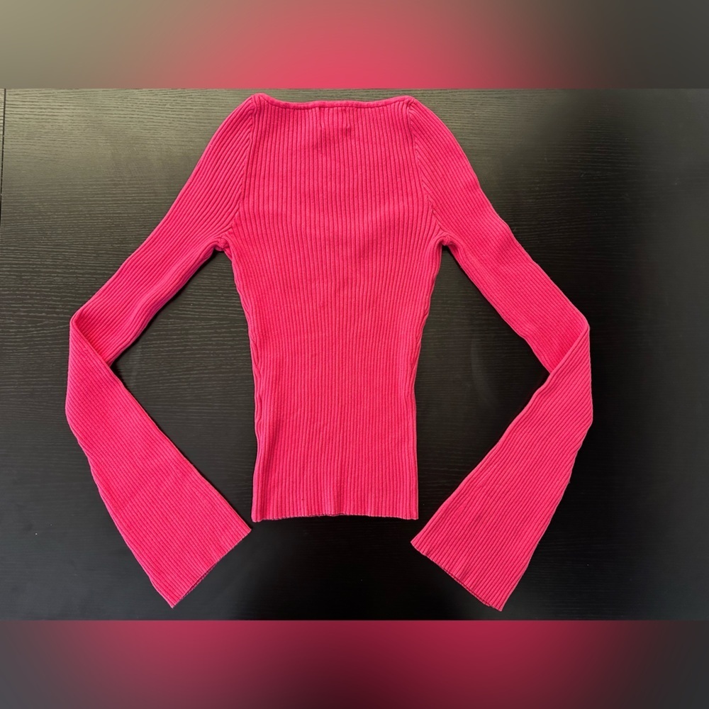 H&M Fuchsia Ribbed Bodysuit - Picture 3 of 7